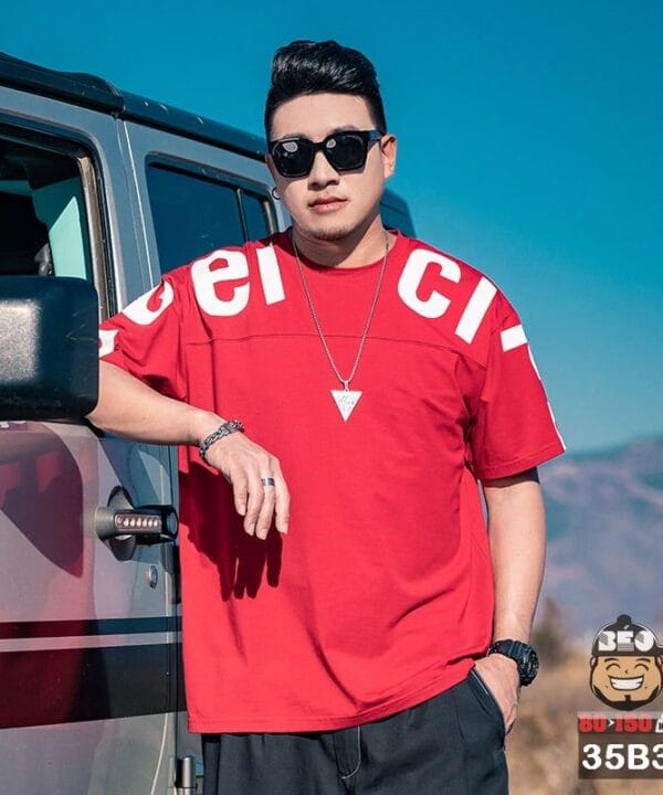 Áo thun tay ngắn cotton thun chữ ngang vai trẻ trung 8 Áo thun tay ngắn cotton thun chữ ngang vai trẻ trung 3