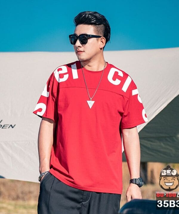 Áo thun tay ngắn cotton thun chữ ngang vai trẻ trung 9 Áo thun tay ngắn cotton thun chữ ngang vai trẻ trung 4