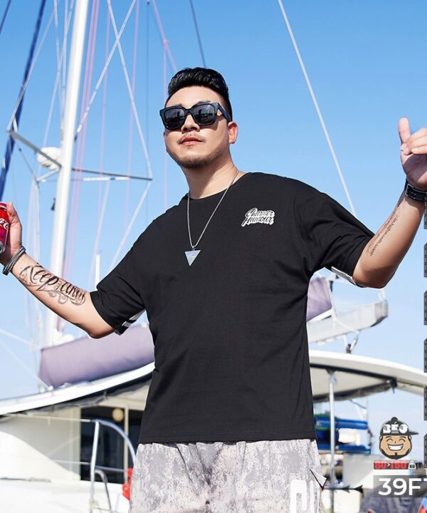 Áo thun tay ngắn cotton thun Sụp Bơ Men 6 Áo thun tay ngắn cotton thun Sụp Bơ Men 1