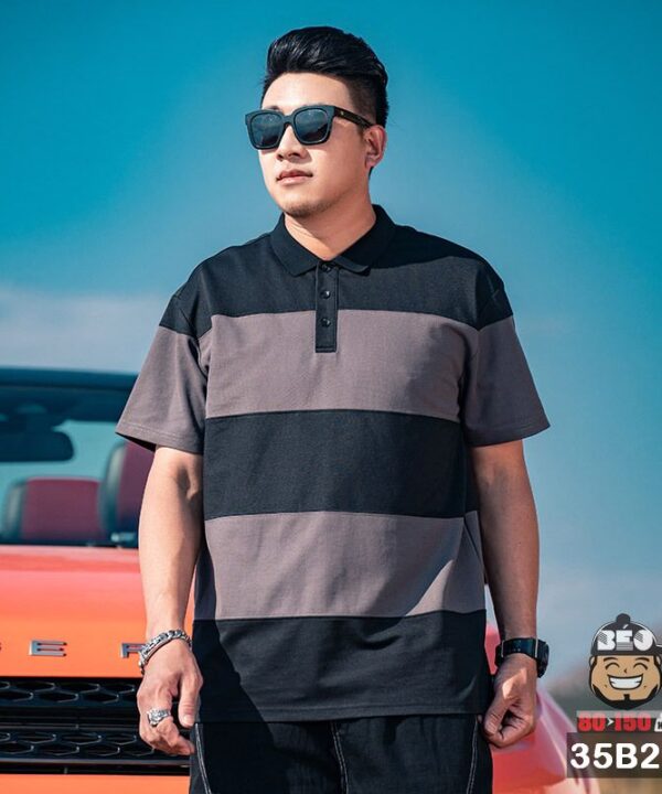 Áo thun tay ngắn polo thun Double line crkk 3