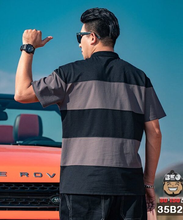 Áo thun tay ngắn polo thun Double line crkk 2