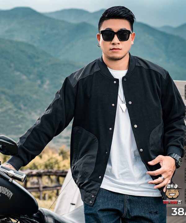 Áo khóac baseball ráp túi nổi phong cách cá tính 7 Áo khóac baseball ráp túi nổi phong cách cá tính 2