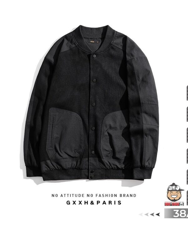 Áo khóac baseball ráp túi nổi phong cách cá tính 9 Áo khóac baseball ráp túi nổi phong cách cá tính 4