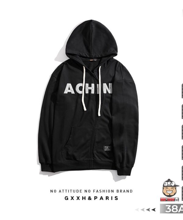 Áo khoác thun AHINA dây kéo kiểu kèm nón 4