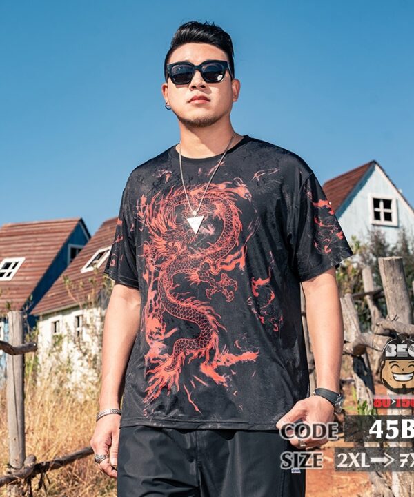 Alternative view of Áo thun tay ngắn thun lạnh băng lạnh Giáng Long Hạ Nhân