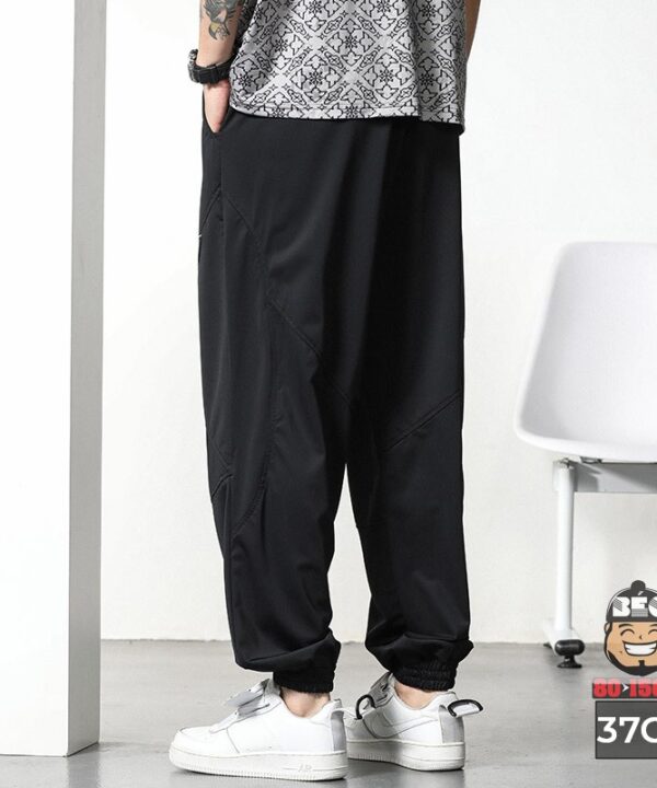 Quần dài jogger kẻ xiêng thun mềm chấp nối cá tính 4