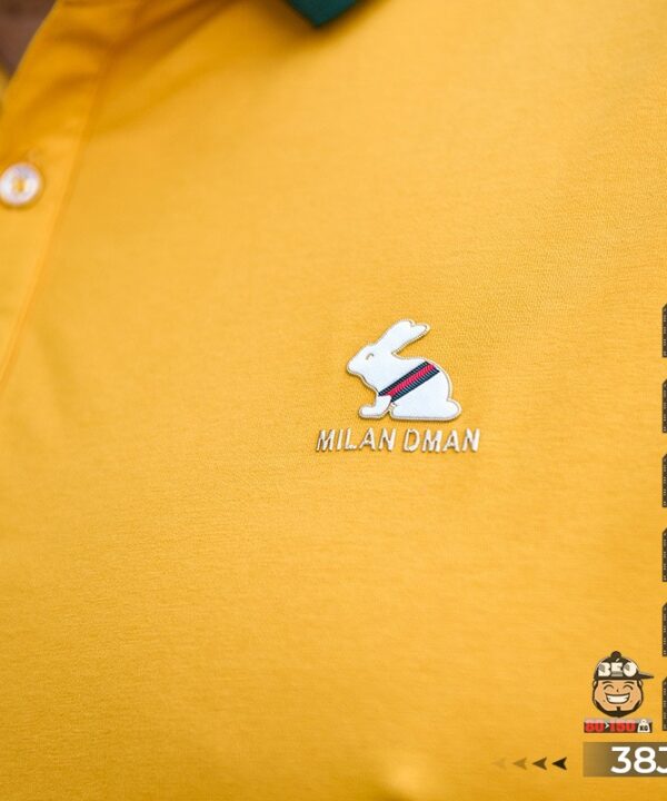 Áo thun tay ngắn polo logo thỏ trắng MiLan Dman 2
