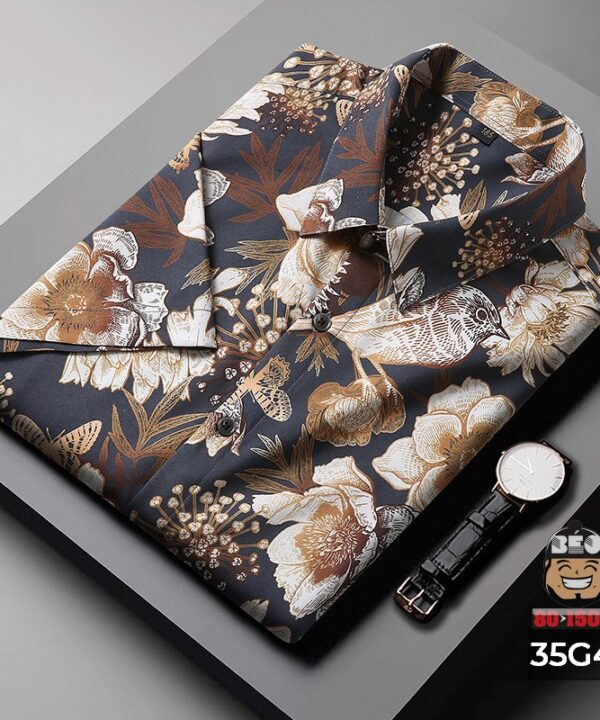 Áo sơ mi tay ngắn kate thun Rosie Busy 2