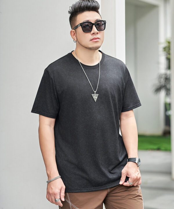 Áo thun tay ngắn cotton thun lạnh chất liệu chất vải hoa tiêu basic 7 Áo thun tay ngắn cotton thun lạnh chất liệu chất vải hoa tiêu basic 2