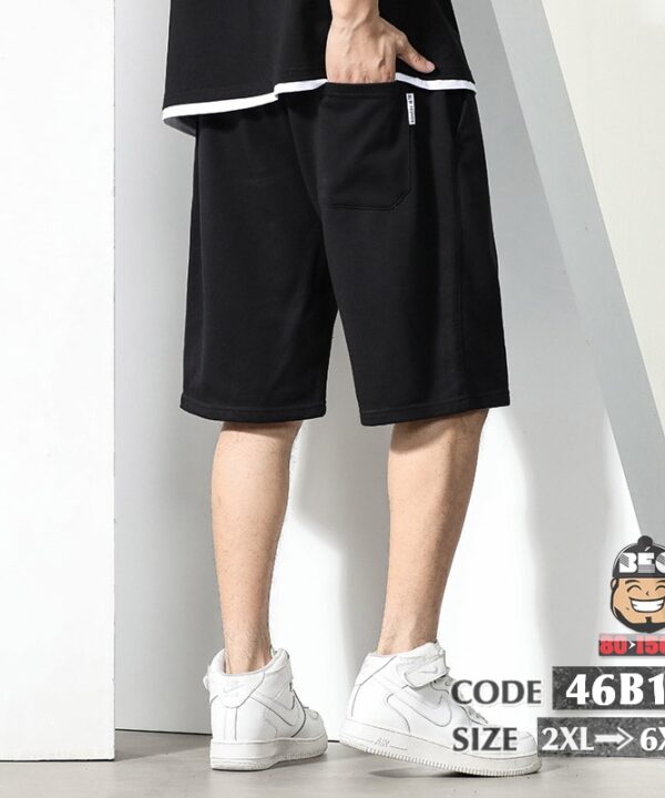 Quần ngắn thun cotton họa tiết chữ vạn cạnh quần 7 Quần ngắn thun cotton họa tiết chữ vạn cạnh quần 2