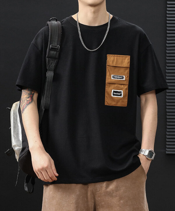 Alternative view of Áo thun tay ngắn form Japan double bag Monday