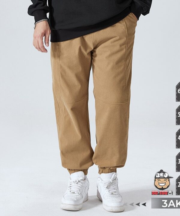 Quần dài Jogger form dầy vải nhung túm cổ chân 4