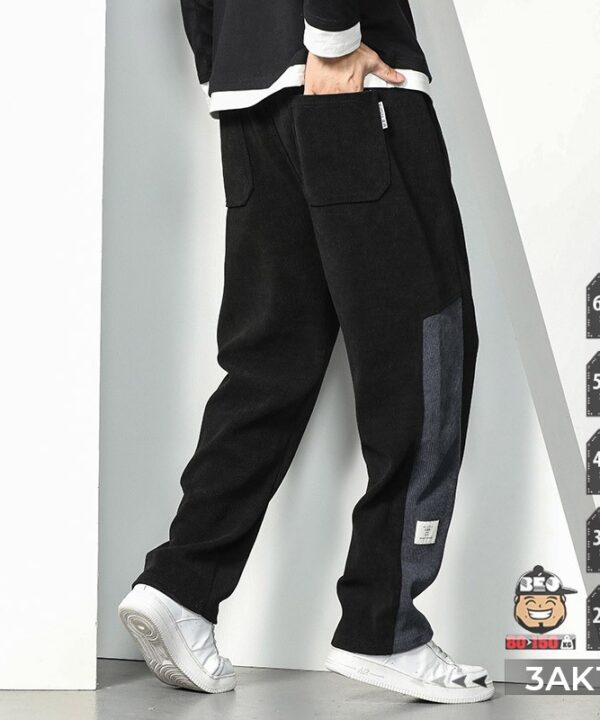 Quần dài Jogger ống suông form rộng vải ren mảng nổi ống quần 6 Quần dài Jogger ống suông form rộng vải ren mảng nổi ống quần 1