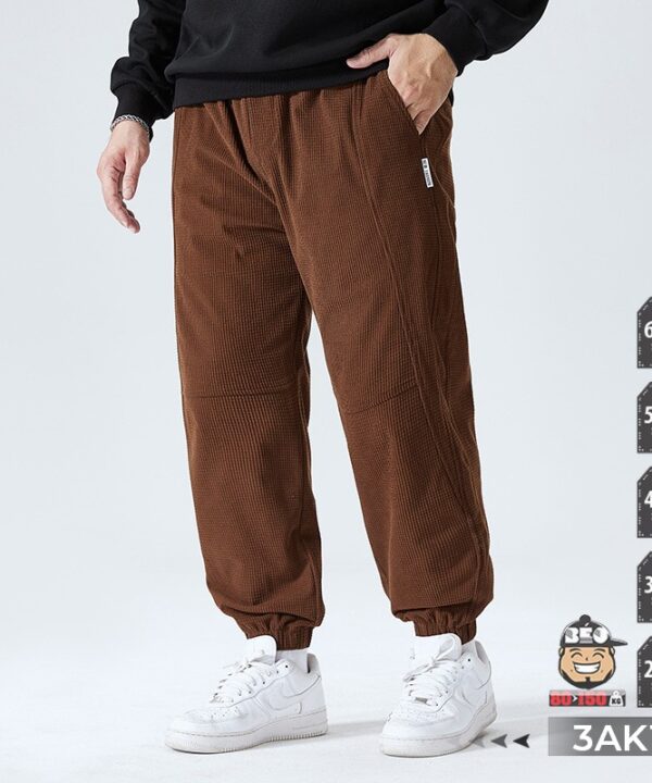 Quần dài Jogger form dầy vải nhung túm cổ chân 2