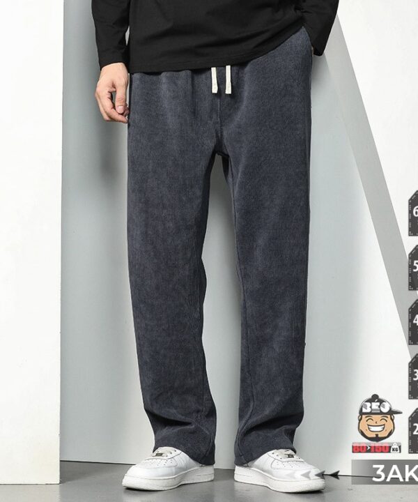 Quần dài Jogger ống suông rem 3 sọc rem ẩn đen bên hông 1