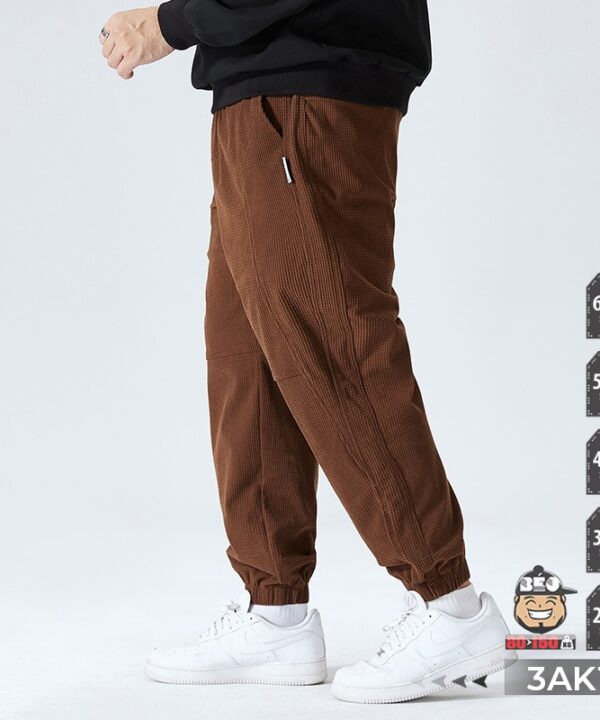 Quần dài Jogger form dầy vải nhung túm cổ chân 3