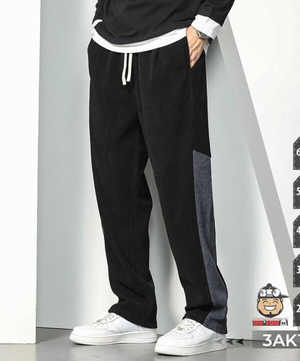 Quần dài Jogger ống suông form rộng vải ren mảng nổi ống quần 9 Quần dài Jogger ống suông form rộng vải ren mảng nổi ống quần 4