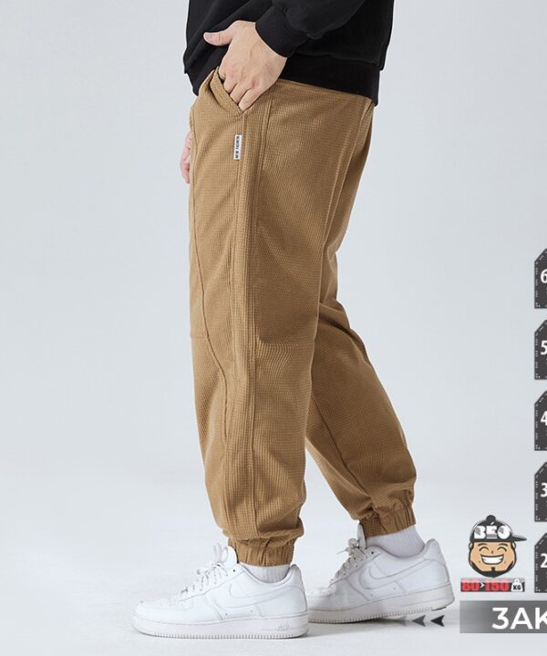 Quần dài Jogger form dầy vải nhung túm cổ chân 2