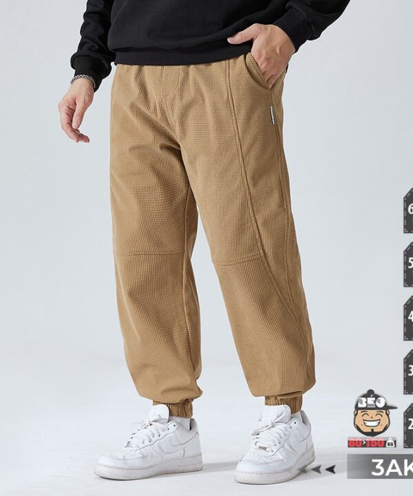 Quần dài Jogger form dầy vải nhung túm cổ chân 1