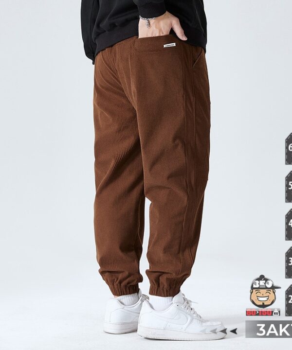 Quần dài Jogger form dầy vải nhung túm cổ chân 1