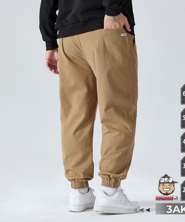 Quần dài Jogger form dầy vải nhung túm cổ chân 3