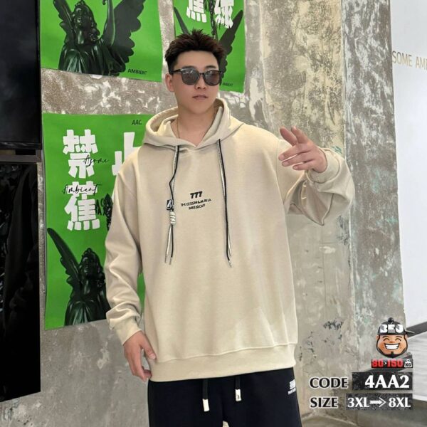 áo thun hoodie tay dài tripple luck seven man back 1