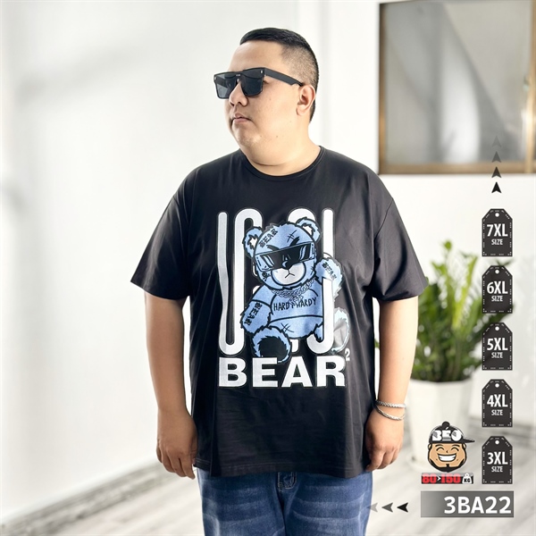 Áo thun tay ngắn blue bear đeo kính 1 Áo thun tay ngắn blue bear đeo kính