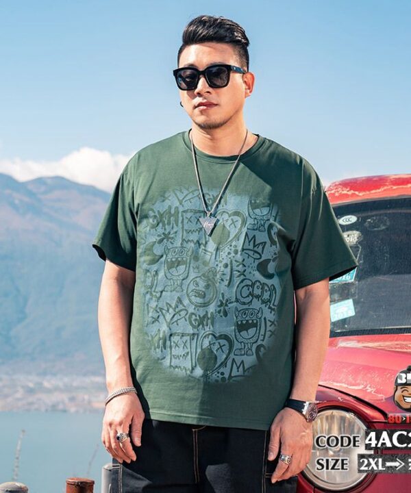 Áo thun tay ngắn thun cotton in mãng icon mặt vui nhộn 9 Áo thun tay ngắn thun cotton in mãng icon mặt vui nhộn 4