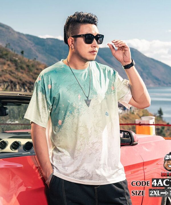 Áo thun tay ngắn thun lạnh loan màu green 8 Áo thun tay ngắn thun lạnh loan màu green 3