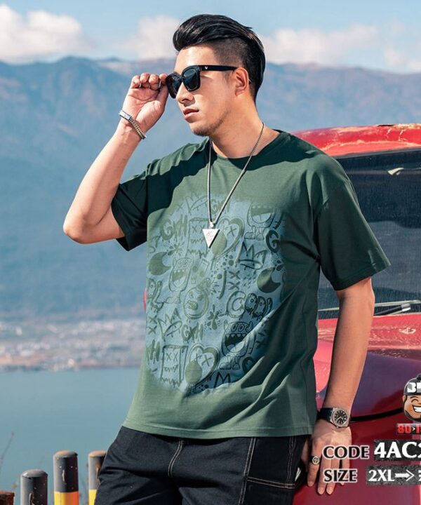 Áo thun tay ngắn thun cotton in mãng icon mặt vui nhộn 7 Áo thun tay ngắn thun cotton in mãng icon mặt vui nhộn 2