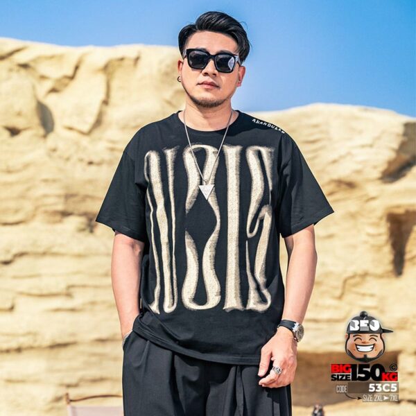 Áo thun tay ngắn cotton phong cách abstract illusion streetwear style 1