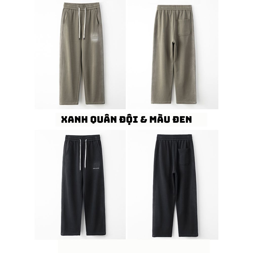 Quần dài Jogger ống suông 3 sọc ẩn bên hong old school style 9