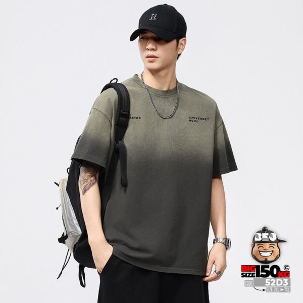 Áo Thun Tay Ngắn Cotton Ombre Universe Men Planetes Retro Sytle 1