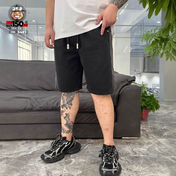 Quần short Jean thun co giãn phối ráp cách điệu 2 bên hông cá tính 1