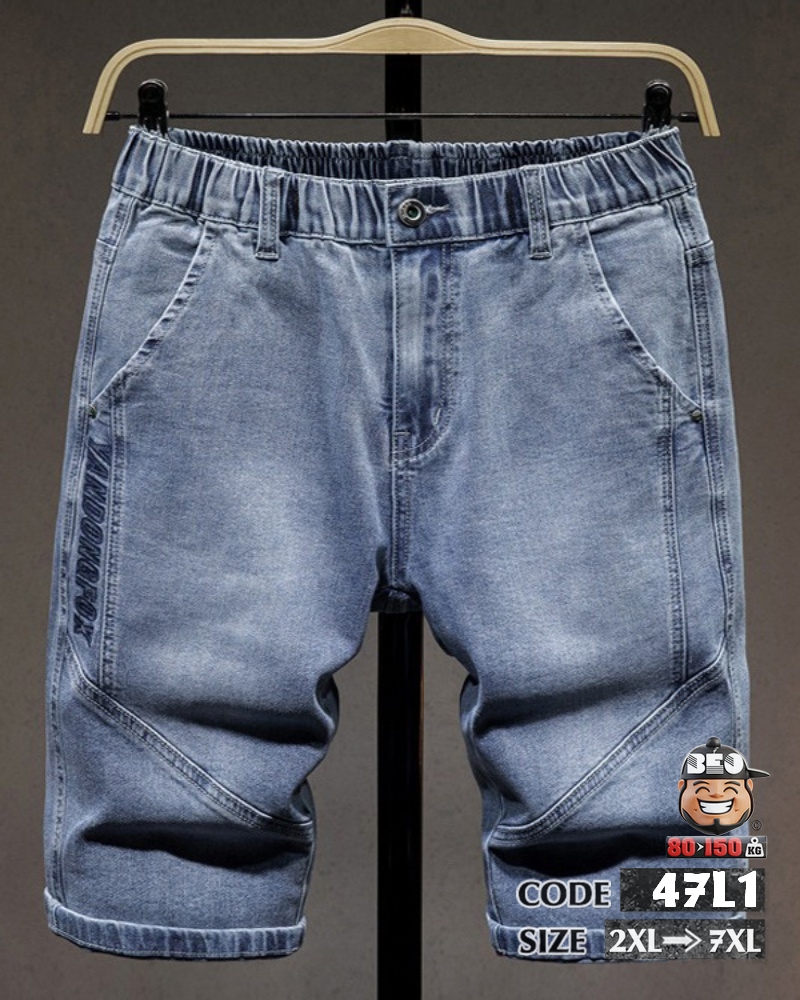 Quần ngắn jean kiểu ngang gối viền chỉ nổi YangongGok 5 Quần ngắn jean kiểu ngang gối viền chỉ nổi YangongGok - Ảnh 5