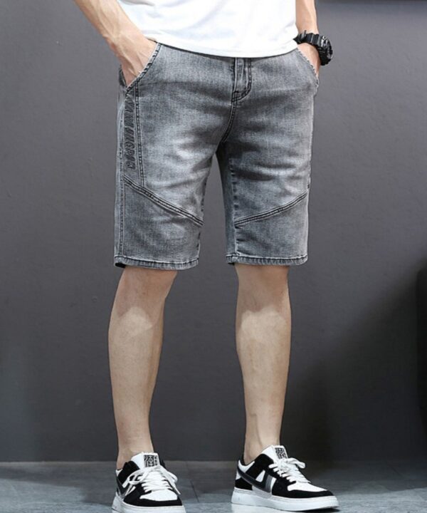 Quần ngắn jean kiểu ngang gối viền chỉ nổi YangongGok 6 Quần ngắn jean kiểu ngang gối viền chỉ nổi YangongGok 1