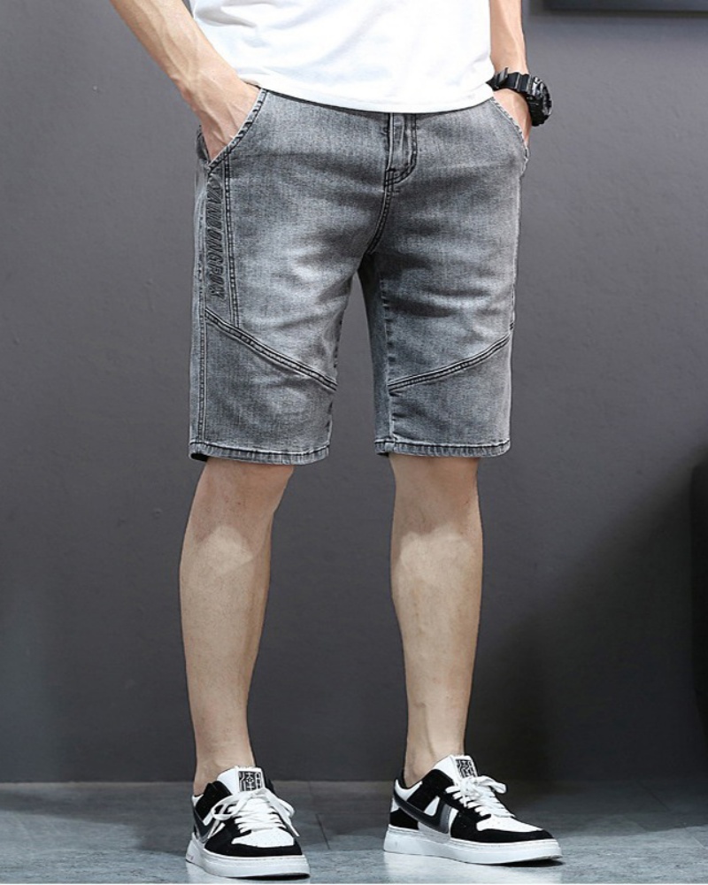 Quần ngắn jean kiểu ngang gối viền chỉ nổi YangongGok 2 Quần ngắn jean kiểu ngang gối viền chỉ nổi YangongGok - Ảnh 2