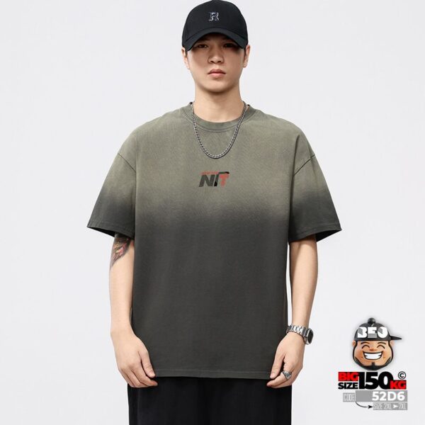 Áo thun tay ngắn Cotton Ombre New Yok Nit Retro Style 1