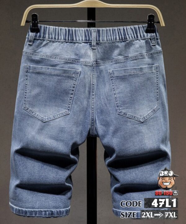 Quần ngắn jean kiểu ngang gối viền chỉ nổi YangongGok 8 Quần ngắn jean kiểu ngang gối viền chỉ nổi YangongGok 3