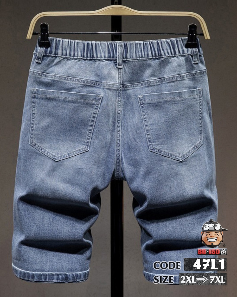 Quần ngắn jean kiểu ngang gối viền chỉ nổi YangongGok 4 Quần ngắn jean kiểu ngang gối viền chỉ nổi YangongGok - Ảnh 4