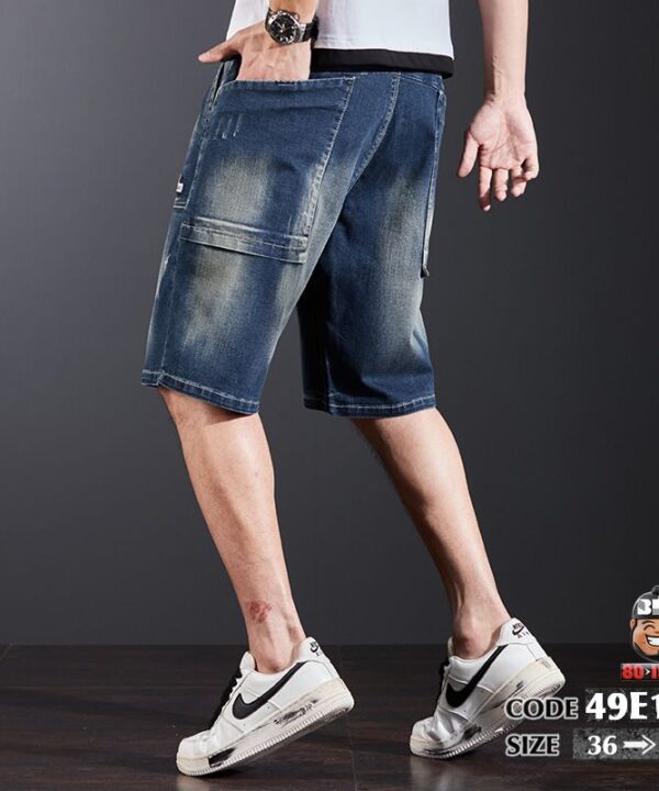 Alternative view of Quần ngắn jean co giãn kiểu túi kiểu tạo khối cá tính