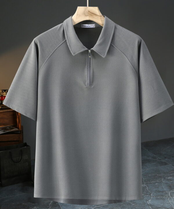 Áo thun Polo vải poly cotton co giãn phối dây kéo basic 6 Áo thun Polo vải poly cotton co giãn phối dây kéo basic 1