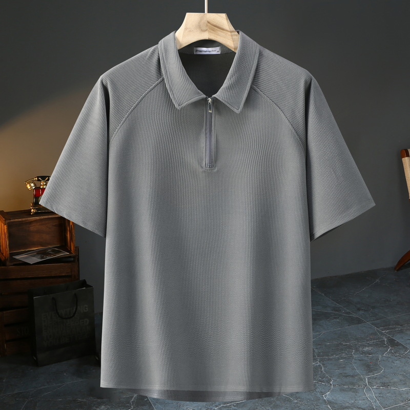 Áo thun Polo vải poly cotton co giãn phối dây kéo basic 2 Áo thun Polo vải poly cotton co giãn phối dây kéo basic - Ảnh 2