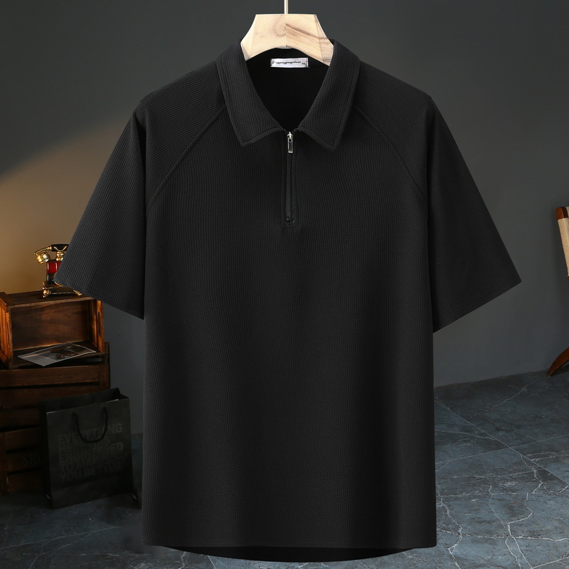 Áo thun Polo vải poly cotton co giãn phối dây kéo basic 3 Áo thun Polo vải poly cotton co giãn phối dây kéo basic - Ảnh 3