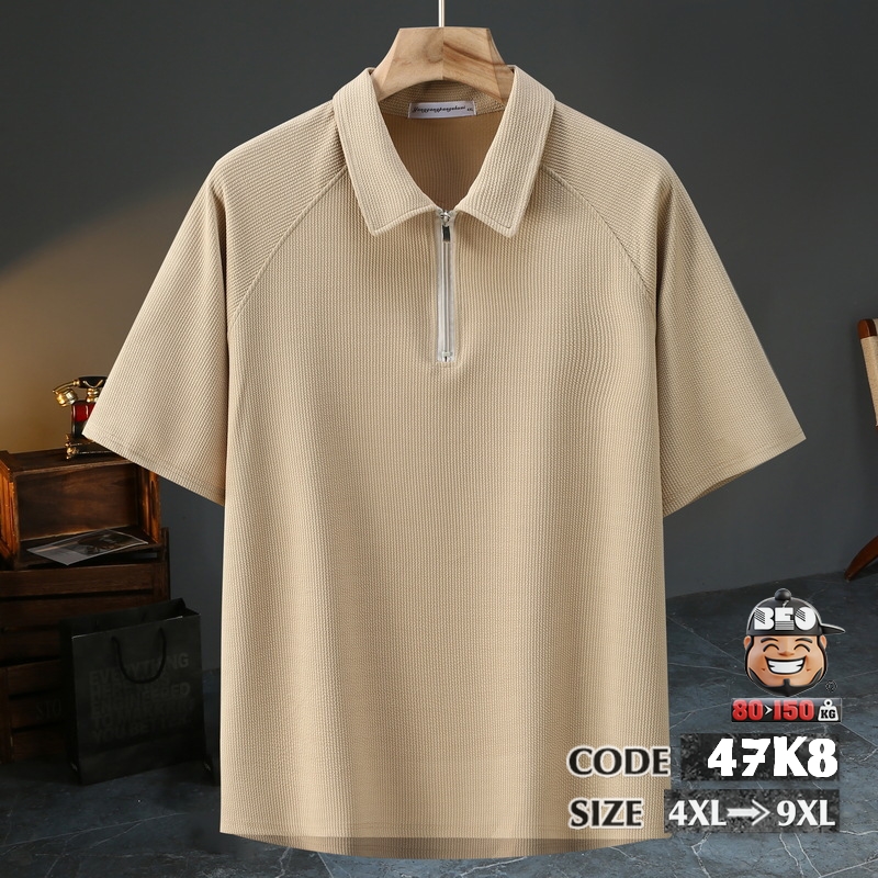 Áo thun Polo vải poly cotton co giãn phối dây kéo basic 1 Áo thun Polo vải poly cotton co giãn phối dây kéo basic