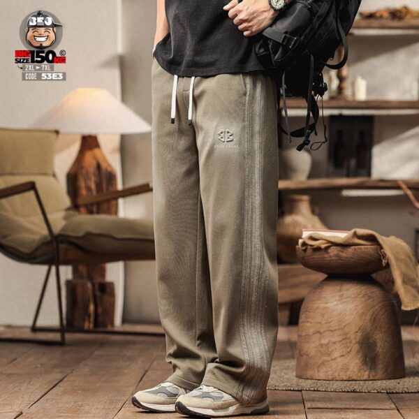 Quần dài Jogger ống suông 3 sọc ẩn bên hong old school style 1