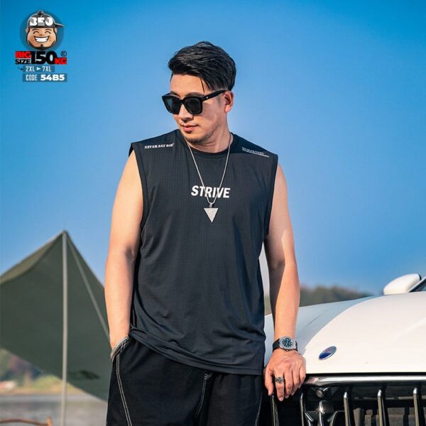 Áo thun 3 lổ Strive in chữ ngang vai năng động cá tính 1