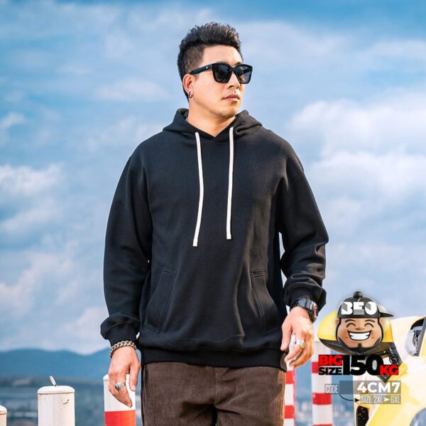 Áo thun hoodie tay dài casual túi nổi GXXH basic 1