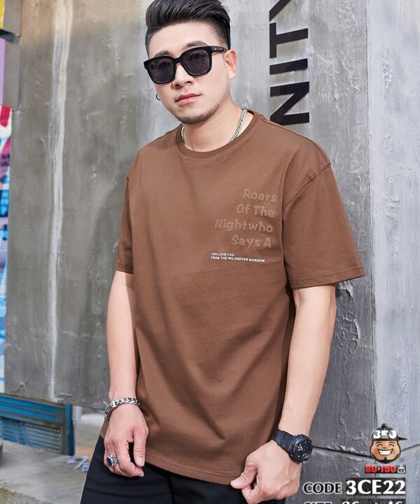 Áo thun tay ngắn cotton thun Chữ Nổi 3D 7 Áo thun tay ngắn cotton thun Chữ Nổi 3D 2