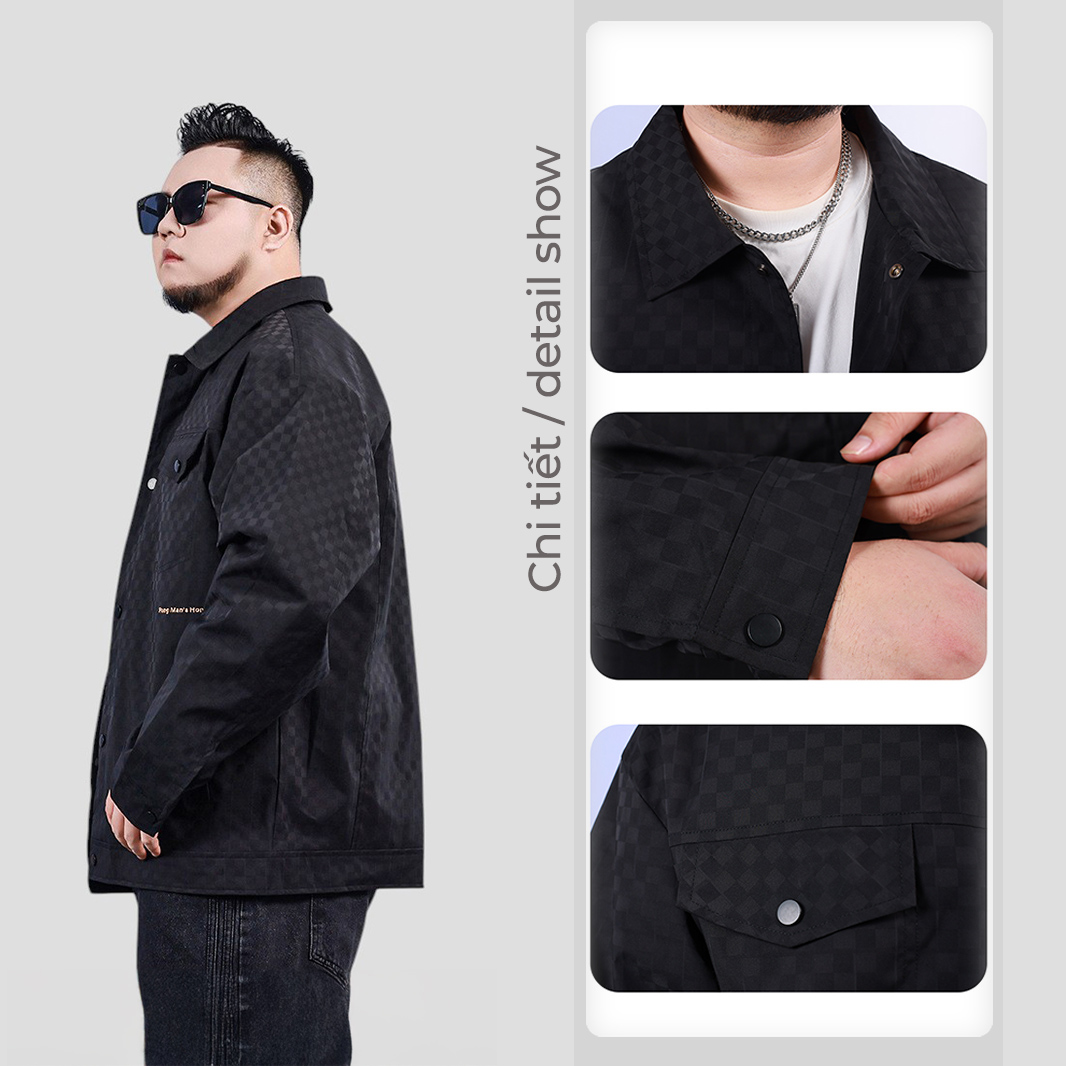 Áo khoác cotton fiber hoa văn bàn cờ Pang Men House 3 Áo khoác cotton fiber hoa văn bàn cờ Pang Men House - Ảnh 3